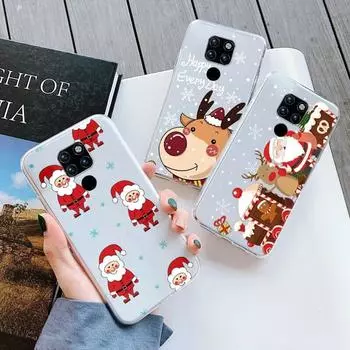 Рождественский чехол для Huawei Mate 20 Lite Pro, чехол для телефона с милым мультяшным лосем, новогодний мягкий силиконовый чехол для Huawei Mate 20, противоударный защитный чехол Mate 20