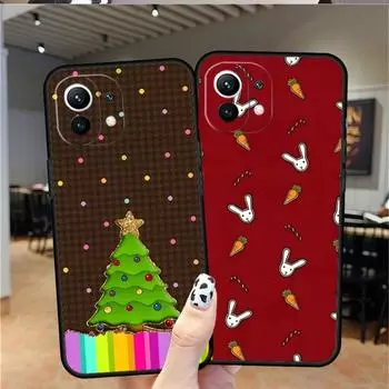 Рождественский чехол для телефона с изображением саней, лося, снеговика и елки для Xiaomi Redmi 7A 8 8A 10 9T 9 9A 10A Pro Note 9S 11 10S 7 11S Plus, задняя крышка Redmi 7