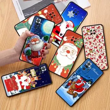 Рождественский чехол для телефона с Санта-Клаусом для Xiaomi Redmi Note 10 9 Pro 11 10S 9S K40 9A 9C 9T 8 8T 7 10C, силиконовая задняя крышка, мягкий чехол Redmi Note 7