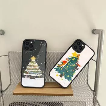 Рождественский чехол для телефона «Сани Лось, снеговик, дерево» для Samsung S7 S8 S9 S10 S20 S30 Edge Plus Note 7 5 8 9 10 20 Pro ПК + чехол из ТПУ Samsung S21 5G