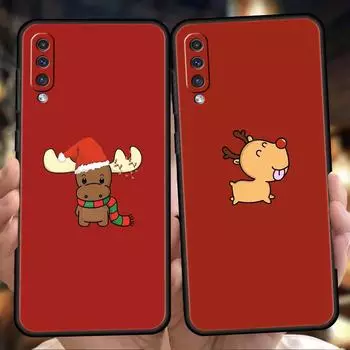 Рождественский чехол для телефона Санта-Клауса для Samsung A15 A13 A51 A71 A41 A31 A21S A03S A05 A12 A32 A52 A22 A23 A25 A33 A53 A73 5G Cover Samsung A71
