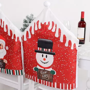 Рождественский чехол на спинку стула, товары для дома, чехол для отеля Xmas