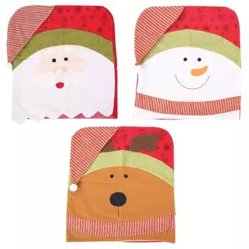 Рождественский чехол на стул, съемный чехол с принтом для украшения дома, праздничной вечеринки Elk