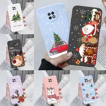 Рождественский чехол с изображением лося для Redmi Note 9T, силиконовый чехол, мультяшные подарки, снеговик, Санта-Клаус, Xiaomi Redmi Note 9T, 9 T, бампер, противоударный защитный чехол Redmi Note 9T