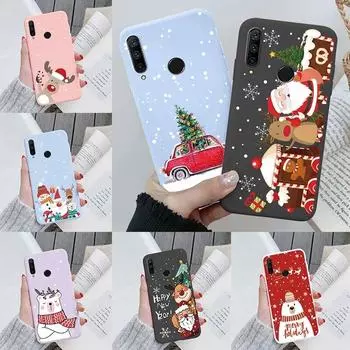 Рождественский чехол с изображением лося Huawei P40 Lite E Y7P Honor 9C, чехол с героями мультфильмов, подарки, снеговик, Санта-Клаус, мягкий силиконовый чехол для Huawei Y7P, противоударный защитный чехол Huawei P40 lite E 4G