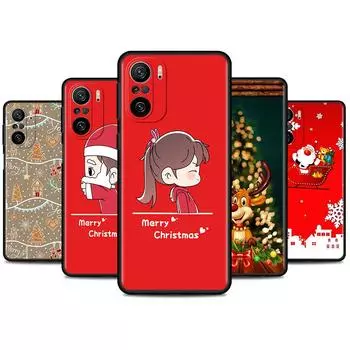 Рождественский чехол с мультяшным рисунком для Xiaomi Redmi Note 11 10 9S 9 K40 Pro 7 8 9A 9C 8T 9T 10C 10Pro силиконовый чехол для телефона Redmi Note 10 Pro