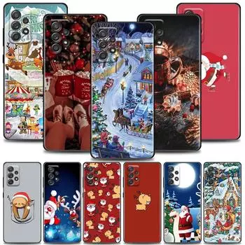 Рождественский чехол с Санта-Клаусом для Samsung A51 A12 A52 A21s A71 для Galaxy A32 A31 A02s A72 A11 A41 A22 A03s, чехол Fundas Coques Samsung A11