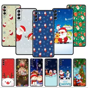 Рождественский чехол Санта-Клауса для Samsung Galaxy S22 S21 S20 FE S10 S9 Plus S8 Note 20 Ultra 10 Plus Soft Phone Shell Samsung S21 5G