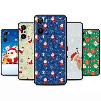 Рождественский чехол Санта-Клауса для Xiaomi Redmi Note 11 10 9 Pro K40 10S 9S 9A 9C Чехол для телефона 9T 8 8T 7 11T Силиконовый чехол Redmi K40 Pro