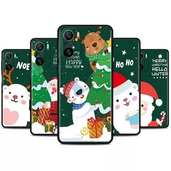 Рождественский чехол со снеговиком для Xiaomi Redmi Note 11 10 9S 9 K40 Pro 7 8 9A 9C 8T 9T 10C 10Pro силиконовый чехол для телефона Redmi Note 10 Pro