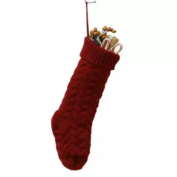 Рождественский чулок, акриловый мешок для конфет, украшение для рождественской елки, украшение для дома