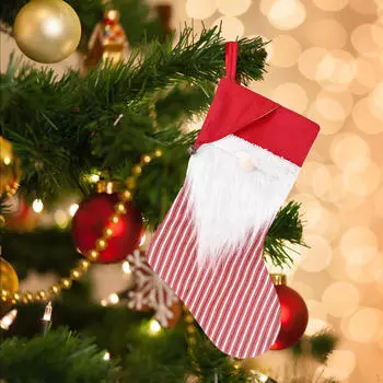 Рождественский чулок, рождественское украшение, безликий старик, новинка, рождественские подвесные чулки, подарочный пакет для Striped