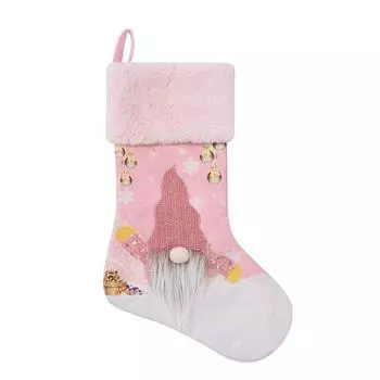 Рождественский чулок Рудольфа со светодиодной подсветкой, рождественские украшения, подвесные чулки для рождественских елок, праздничные семейные украшения или подарок