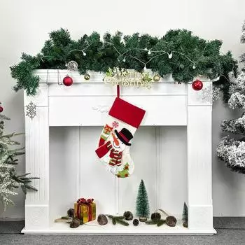 Рождественский чулок с 3D-образцом, большой подвесной рождественский чулок для праздничной вечеринки, камина, елки, декора Elk