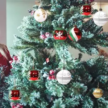 Рождественский цветной шар, практичный небьющийся, тонкая работа, Рождественский цветной шар, цветной рисунок, украшение для рождественской елки, шар, подвеска C