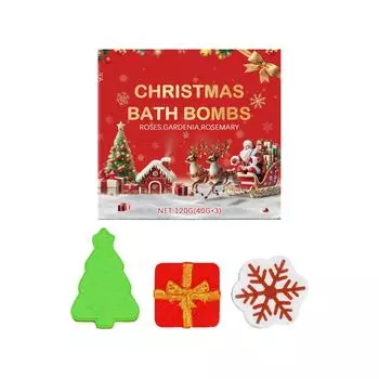 Рождественский цветной шарик для ванны, пена для ванны, увлажняющий, долговечный, очищающий, цветной шарик для ванны красный
