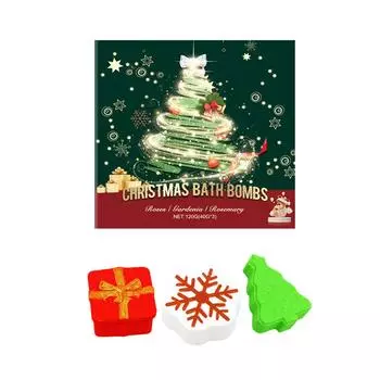 Рождественский цветной шарик для ванны, пена для ванны, увлажняющий, долговечный, очищающий, цветной шарик для ванны зелёный