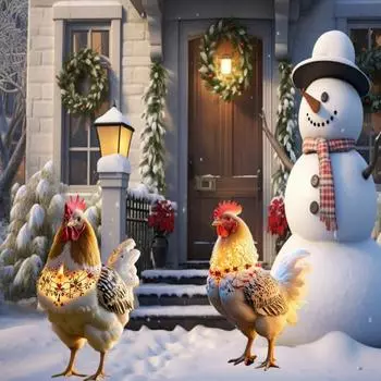 Рождественский цыпленок садовый колышек устойчивый к погодным условиям прочный акриловый уличный дворик газон F