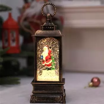 Рождественский Дед Мороз Музыкальный Фонарь Украшение Светодиодная Подвесная Лампа USB Домашний Декор