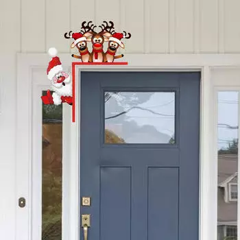 Рождественский декор дверной рамы, украшение для дома, уголок