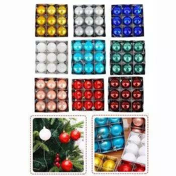 Рождественский декор Рождественские шары Легкая Рождественская елка 9 шт./коробка безделушки золотой