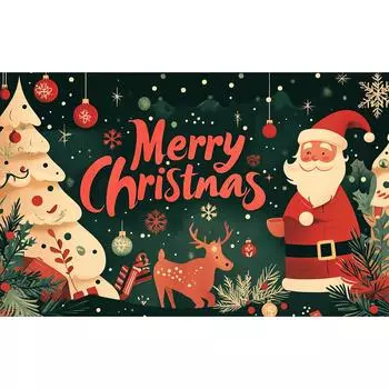 Рождественский декор Счастливого Рождества Санта-Клаус Баннер Домашний декор Фон Рождественская вечеринка Новогодний декор Можно настроить