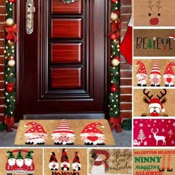Рождественский декоративный коврик для двери Веселые рождественские гномы ковер с изображением лося для внутреннего и наружного использования коврик для пола для праздничного украшения дома 400MMx600MM