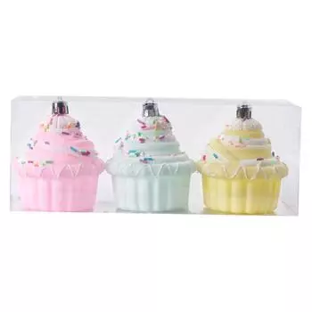 Рождественский декоративный набор украшений из конфет, 3/4 шт. пончики/кексы подвеска на рождественскую елку фестивальные принадлежности One Size фиолетовый