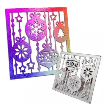 Рождественский декоративный шар, дизайн, стиль, трафарет для резки металла для DIY, скрапбукинг, альбом, фототиснение, бумажная карта, ремесленный декор серебряный