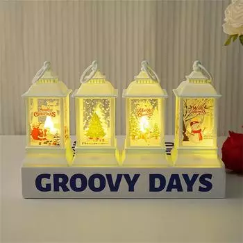 Рождественский декоративный ветряной светильник светодиодный ручной ночник детский сад рождественский подарок атмосфера маленький орнамент One Size