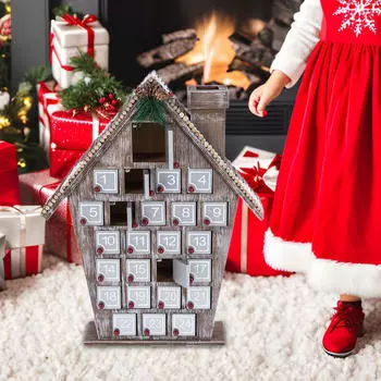 Рождественский деревянный адвент-календарь украшения поделки рождественские украшения для жизни