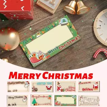 Рождественский деревянный держатель для денег, креативная праздничная поздравительная открытка, органайзер для денег, подарок ручной работы и аксессуар для домашнего декора One Size