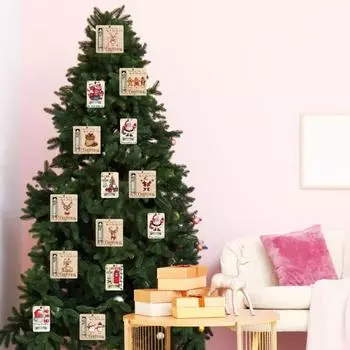 Рождественский деревянный держатель для денег, украшение на рождественскую елку, подвеска в виде Санта-Клауса, лося, снеговика, держателя для денег, украшение на праздничные деньги, подарочная подвеска