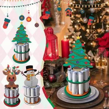 Рождественский деревянный кошелек, креативное украшение, праздничное украшение One Size