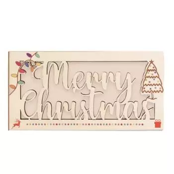 Рождественский держатель денег, деревянный держатель денег, кошелек-конверт, украшение на рождественскую елку для праздничного декора для вечеринки в помещении и на открытом воздухе B