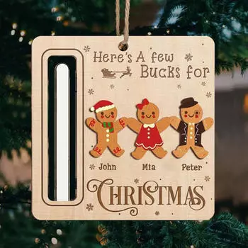 Рождественский держатель денег, украшение для подарков, наличные 10x10 см, аксессуары, деревянный материал, ручная работа, праздник 2 Snowmen