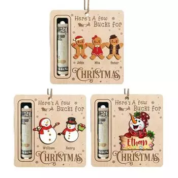 Рождественский держатель денег Yousheng, украшения, снеговик, олень, рождественская елка, подвесное украшение для рождественской елки, домашний декор для вечеринки M B