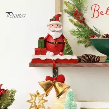 Рождественский держатель для чулок, снеговик из смолы, Санта-Клаус, рождественский декор, украшение для праздничной вечеринки в доме, для внутреннего камина, окна и прилавка Snowman