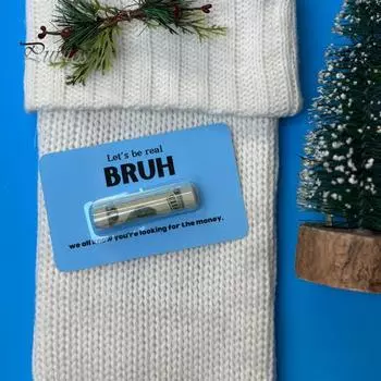 Рождественский держатель для денег, держатель для подарков, забавная открытка, рождественский держатель для денег, праздничное украшение для рождественской елки A