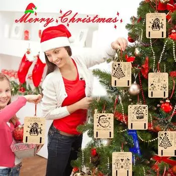 Рождественский держатель для денег, украшения для денег, деревянный уникальный рождественский зажим для денег, содержащий One Size