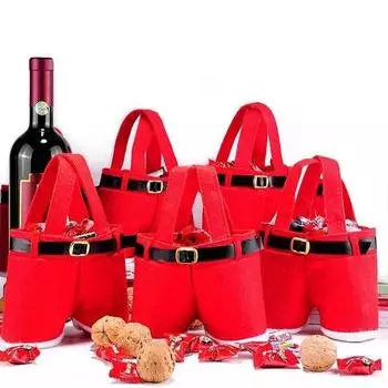 Рождественский держатель для подарков, Санта-Клаус в форме брюк, подарок, сумка для конфет, забавные праздничные принадлежности для домашнего декора, елочное украшение, подарок для детей