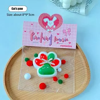 Рождественский десерт, мягкая игрушка для разминания, кошачья лапка, игрушка-непоседа, игрушка для снятия стресса, подарок на детскую вечеринку as the picture