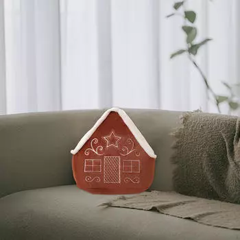 Рождественский диван Подушка Украшение Подарок Оригинальный Ремесло Декоративный Удобный Пол 34x34 cm красный