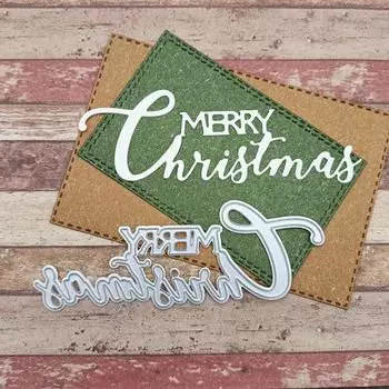 Рождественский дизайн с буквами, металлические штампы, тиснение, штампы для скрапбукинга для изготовления карт, декор серебряный