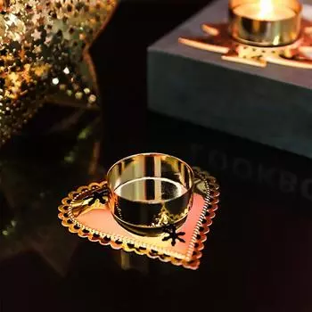 Рождественский домашний декор подсвечник железное основание свечи держатель рождественская елка звезда атмосфера украшение праздничные принадлежности для вечеринок