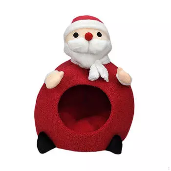 Рождественский домик для кошки, укрытие, палатка, кондоминиум для маленьких домашних животных породы померанский шпиц, кролик S