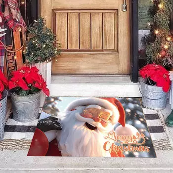 Рождественский дверной коврик Санта-Клаус, коврик для фермерского дома, дорожки для столовой, Style D
