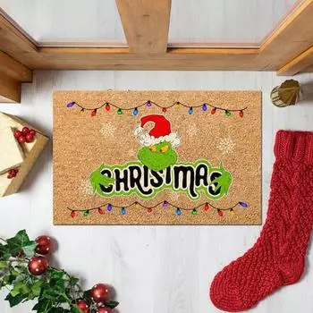 Рождественский дверной коврик, уличный приветственный коврик для входной двери, рождественский ковер для прихожей, забавные дверные коврики 23,7X15,9 дюйма, противоскользящие коврики, украшения для дома One Size