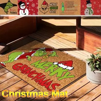 Рождественский дверной коврик, уличный приветственный коврик для входной двери, рождественский коврик для прихожей, дверные коврики размером 60X40 см, противоскользящий коврик для дома 60X40CM