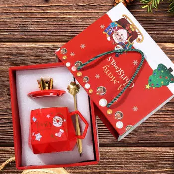 Рождественский фарфоровый кофейный набор кружек для воды, легкая новинка, чашка для молока